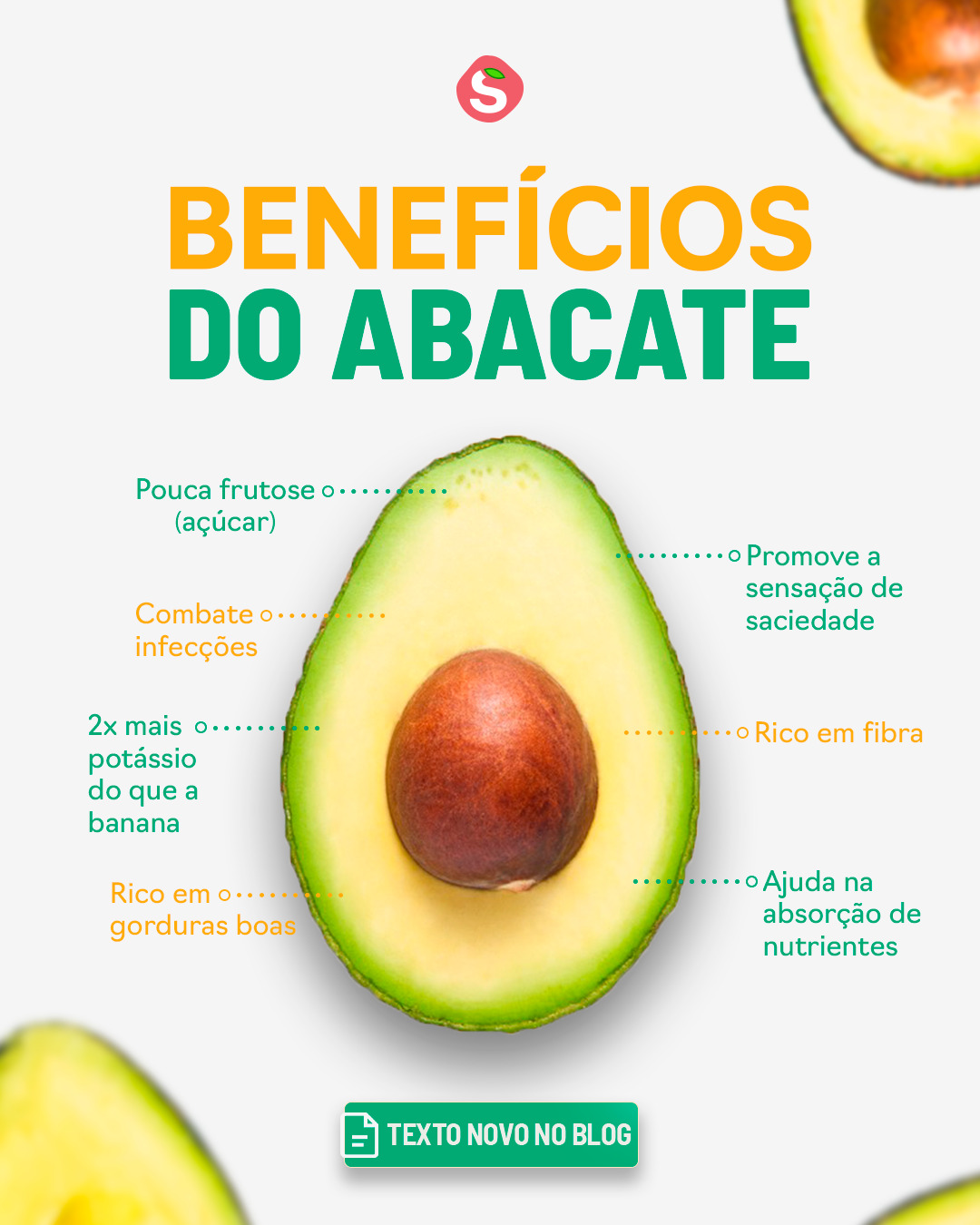 o sabor do abacate