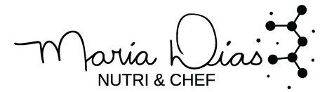assinatura maria dias nutri e chef com moléculas a direita